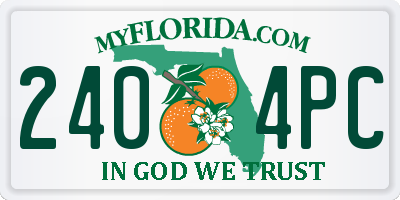 FL license plate 2404PC