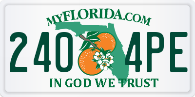 FL license plate 2404PE