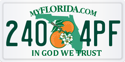FL license plate 2404PF