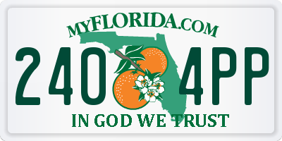 FL license plate 2404PP