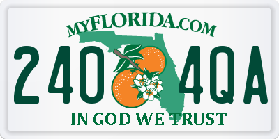 FL license plate 2404QA