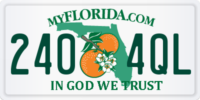 FL license plate 2404QL