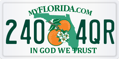 FL license plate 2404QR
