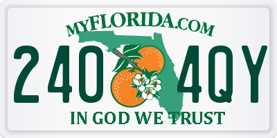 FL license plate 2404QY