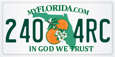 FL license plate 2404RC