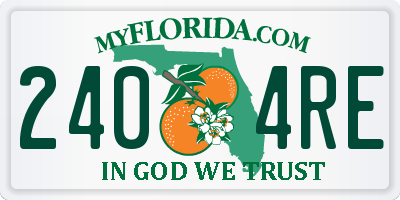 FL license plate 2404RE