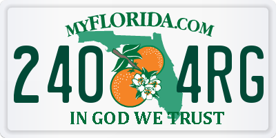 FL license plate 2404RG