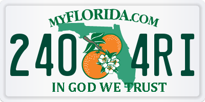 FL license plate 2404RI