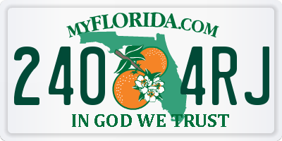 FL license plate 2404RJ