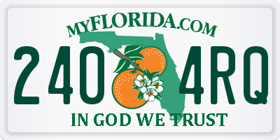 FL license plate 2404RQ
