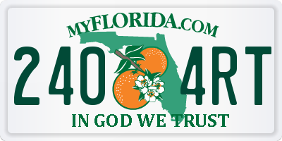 FL license plate 2404RT