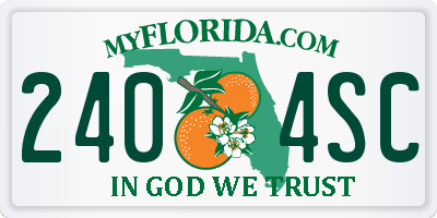 FL license plate 2404SC