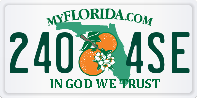 FL license plate 2404SE