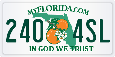 FL license plate 2404SL