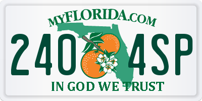 FL license plate 2404SP