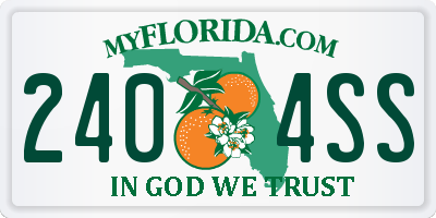 FL license plate 2404SS