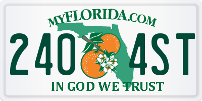 FL license plate 2404ST
