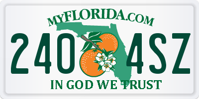 FL license plate 2404SZ