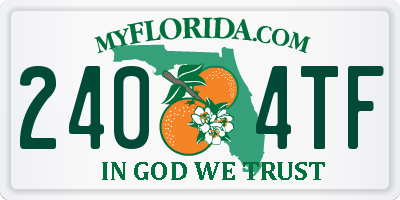 FL license plate 2404TF