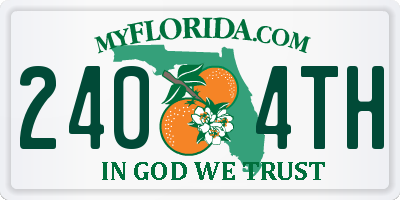 FL license plate 2404TH