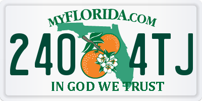 FL license plate 2404TJ