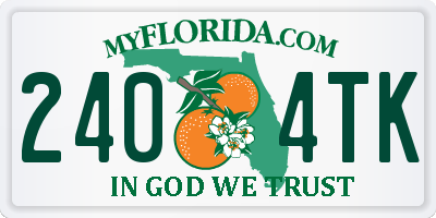 FL license plate 2404TK