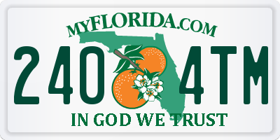 FL license plate 2404TM