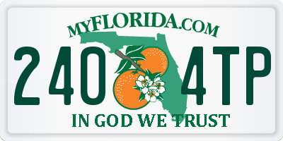 FL license plate 2404TP