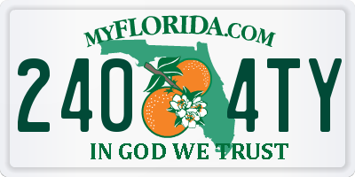 FL license plate 2404TY