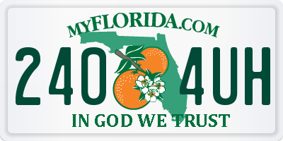 FL license plate 2404UH
