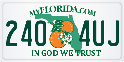 FL license plate 2404UJ
