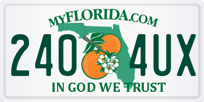 FL license plate 2404UX