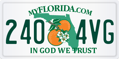 FL license plate 2404VG