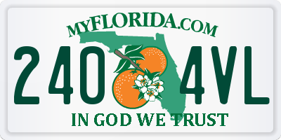 FL license plate 2404VL