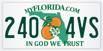 FL license plate 2404VS