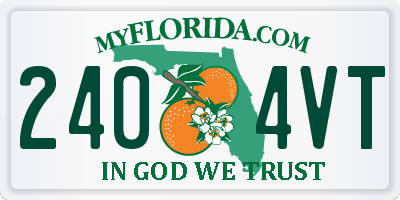 FL license plate 2404VT