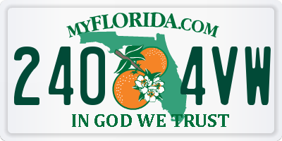 FL license plate 2404VW
