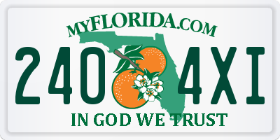 FL license plate 2404XI