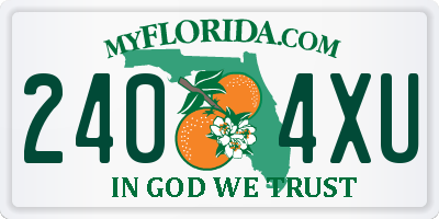 FL license plate 2404XU