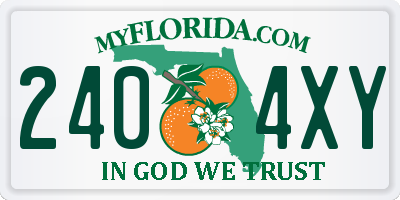 FL license plate 2404XY