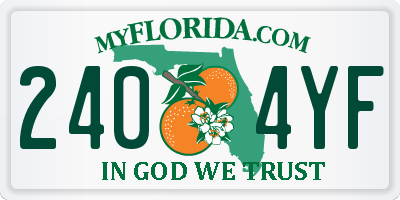 FL license plate 2404YF