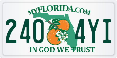 FL license plate 2404YI