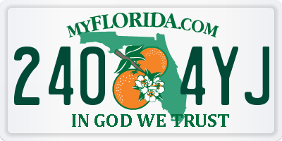 FL license plate 2404YJ