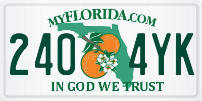FL license plate 2404YK