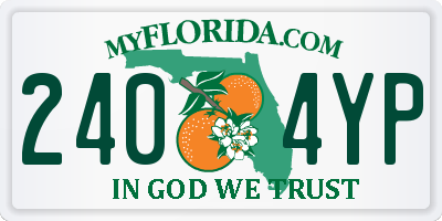 FL license plate 2404YP