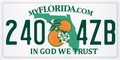 FL license plate 2404ZB