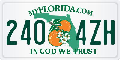 FL license plate 2404ZH