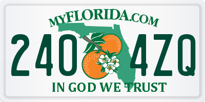 FL license plate 2404ZQ