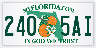 FL license plate 2405AI