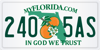 FL license plate 2405AS